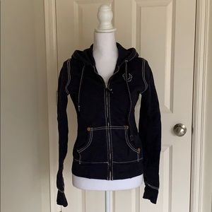 True religion Navy Zip Up classic hoodie Medium